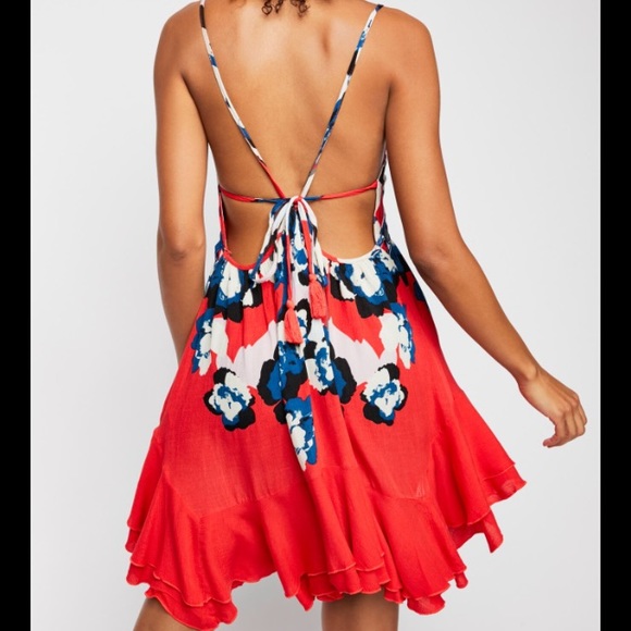 Free People Dresses & Skirts - Free People Sweet Lucy Slip Dress NWT Red